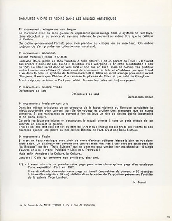 Yvon Lambert Actualité d'un bilan Paris 1972 - Image 3